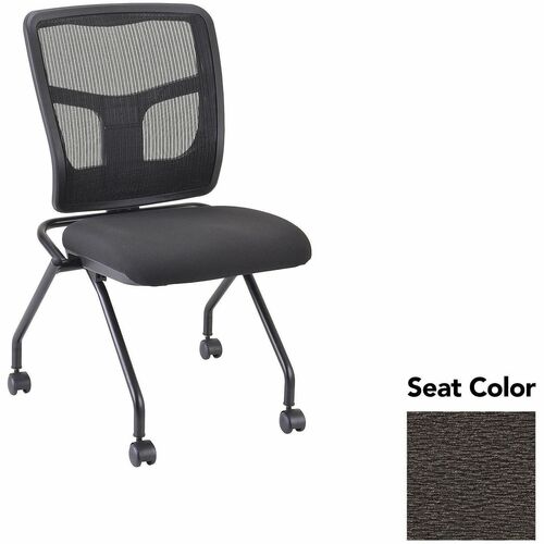 Lorell Guest Chair,Mesh Back,24-2/3"x24"x37",2/CT,Pepper/BK