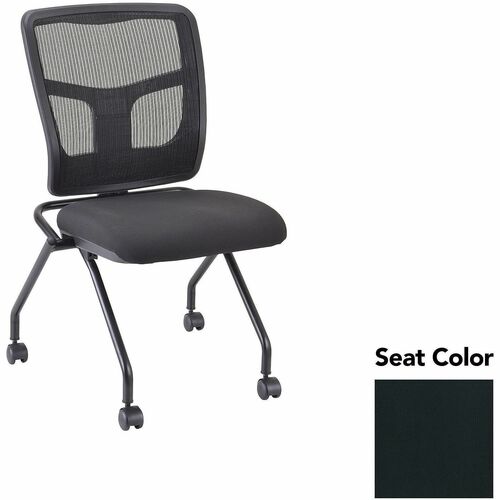 Lorell Guest Chair,Mesh Back,24-2/3"x24"x37",2/CT,Dillon Black/BK