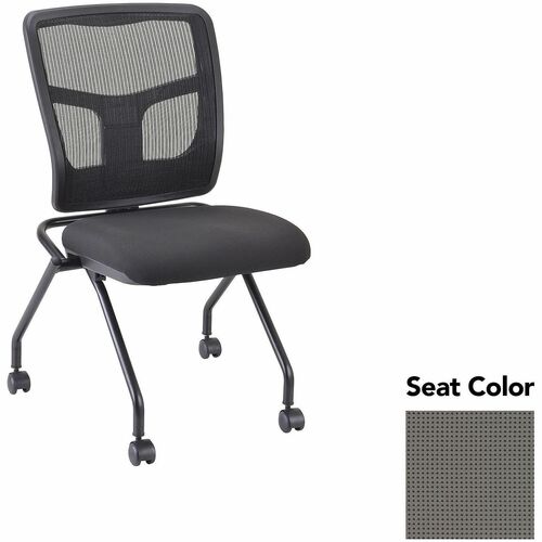 Lorell Guest Chair,Mesh Back,24-2/3"x24"x37",2/CT,Expo Fog Seat/BK