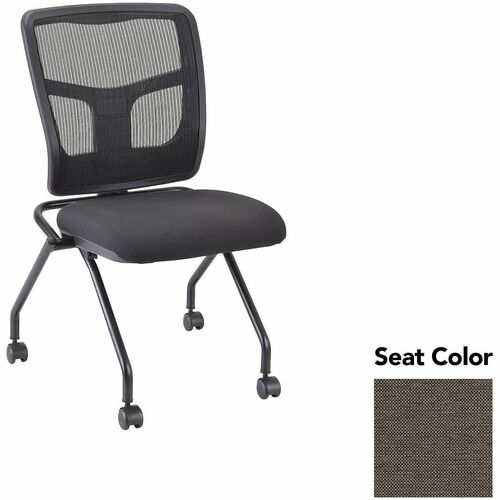 Lorell Guest Chair,Mesh Back,24-2/3"x24"x37",2/CT,Stonewall/BK