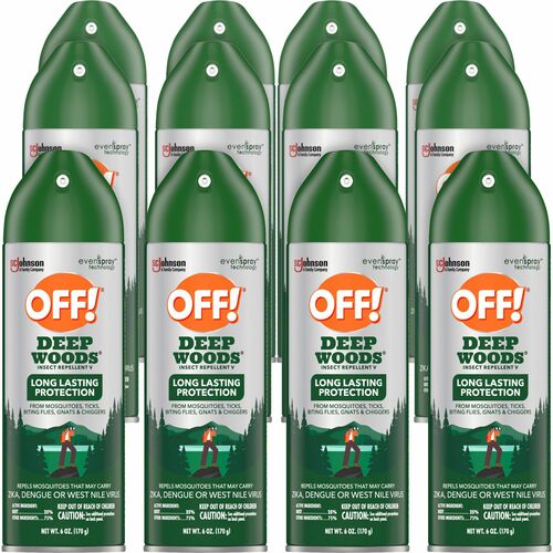 S.C. JOHNSON & SON, INC Bug Repellent. Off!, Aerosol, w/DEET, 6oz, 12/CT, Green