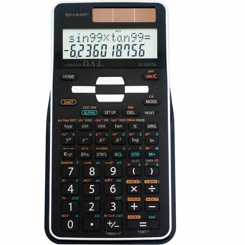 Sharp Calculator,Scientific,2Line,LCD,12 Digit,3.4"x0.6"x6.4",BK
