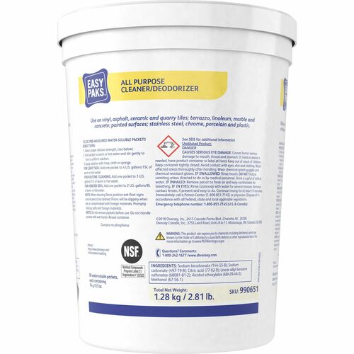 Diversey Care Cleaner/Deodorizer,Concentrate Powder,90Paks/Tub,2/CT,YW