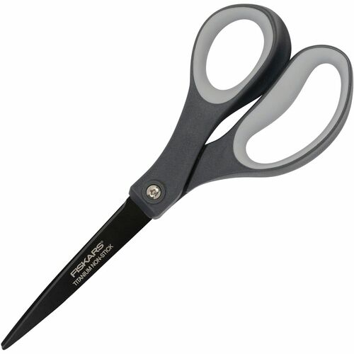 Fiskars Scissors, Nonstick Titanium, 8", Gray