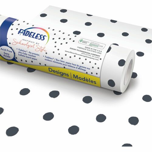 Fadeless® Black & White Stripe Bulletin Board Paper Roll, Educational, 1  Piece