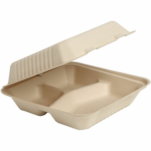 Remcoda, LLC Food Container,Clamshell,3 Compartment,9",39 oz,200/CT,NL