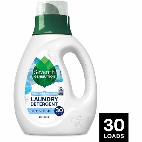 Seventh Generation Natural Laundry Detergent, 33 Loads,45oz.,Free/Clear