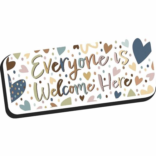 Ashley Productions, Inc. Eraser, f/Whiteboard, Magnetic, Welcome, 2"x5", AST