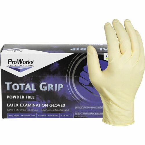 Hospeco Gloves,Exam,Latex,8mil,9-2/5"L,XL,100/BX,10BX/CT,NL