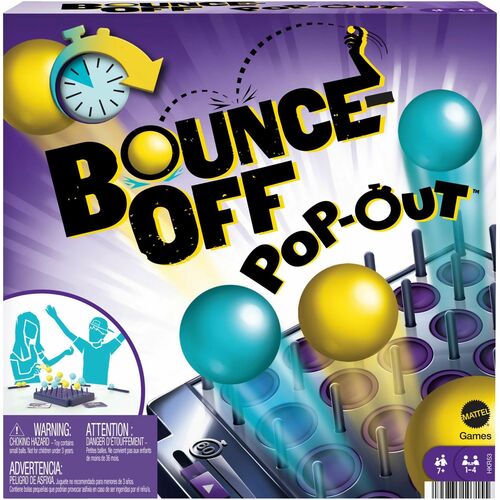 Mattel, Inc. Party Game,Bounce-Off Pop-Out,Ball Bouncing,1-4 Players