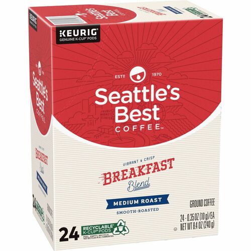 Seattle's Best Coffee Coffee,Breakfast Blend,Medium,K-Cup,24/BX