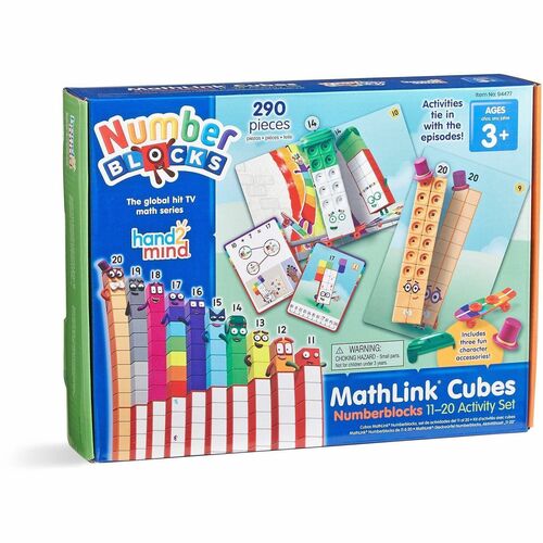 Learning Resources Math Activity Set,Numberblocks,Linking Cubes,No. 11-20