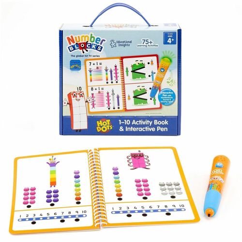 Learning Resources Interactive Pen,Math,Hot Dots,Numberblocks,60Pgs,No. 1-10