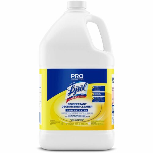 Reckitt Benckiser Disinfectant Cleaner,Concentrate,128 oz,Lemon Scent,YW