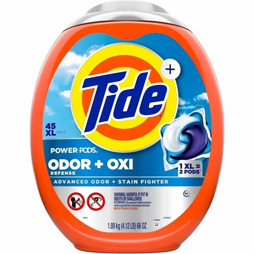 Procter & Gamble Commercial Detergent,Tide Pods,Ultra Oxi,Antiodor,45/PK