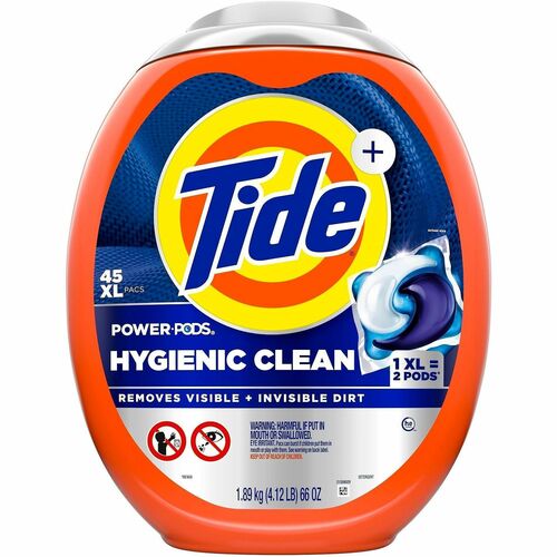 Procter & Gamble Commercial Detergent,Tide Pods,Hygienic,Heavy Duty,45/PK