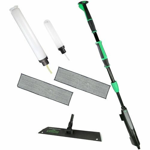 Unger Floor Cleaning Kit,w/Pads/Actuator/Bottles,18" Holder