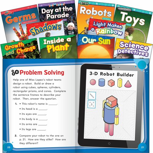 Shell Education Teacher Created Materials Book Set,STEM,Math/Science,1st Grade,10/ST
