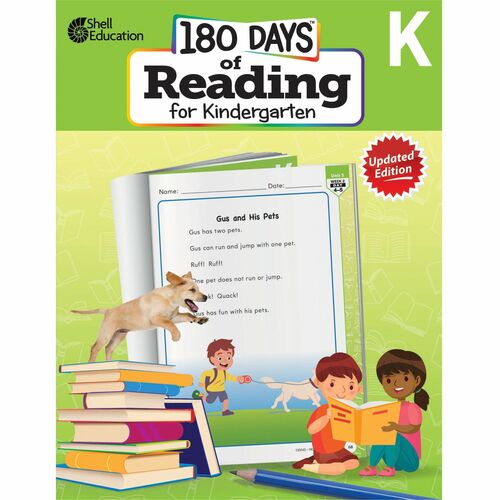Shell Education Teacher Created Materials Workbook,180 Days,Reading,2nd Edition,Kindergarten