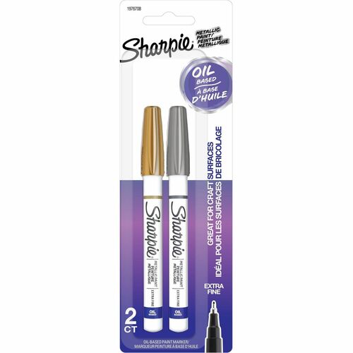 Newell Brands Sharpie Paint Marker, Oil-Based, Extra-Fine Point,2/PK,AST