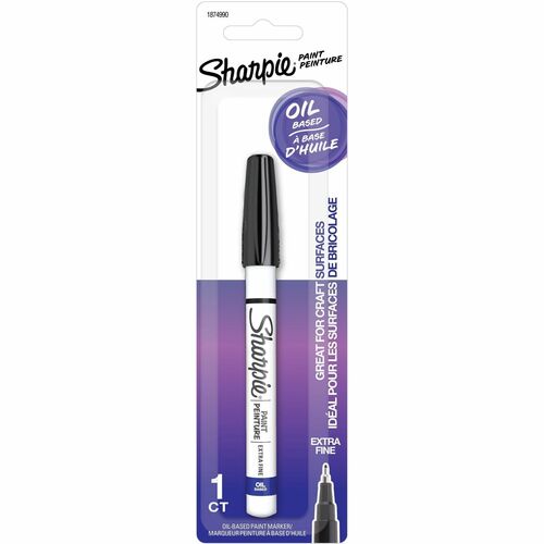 Newell Brands Sharpie Paint Marker, Oil-Based, Extra-Fine Point, Black