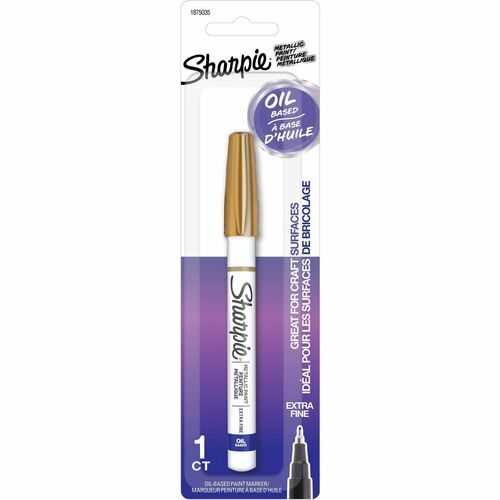 Newell Brands Sharpie Paint Marker, Oil-Based, Extra-Fine Point, Gold