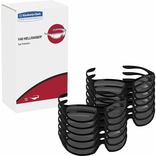 Kimberly-Clark Professional Safety Eyewear,12/BX,Smoke Lens,Black Frame