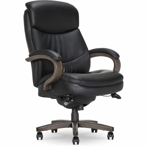 Chair, Wood, Big/Tall, Executive, Black view 2