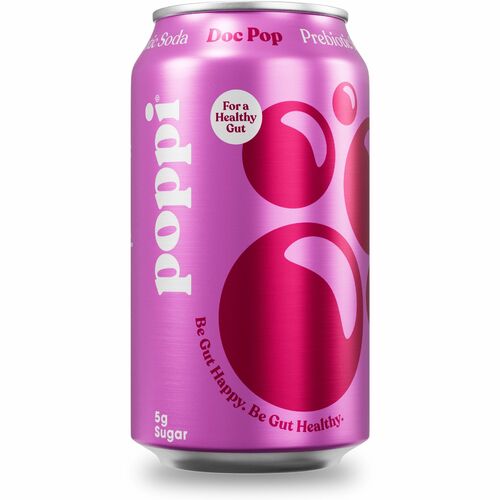 Poppi Soda,Prebiotic,Doc Pop Flavor,12/CT,PE
