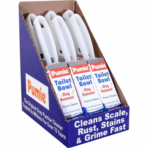United States Pumice Company Pumice Stone,Bowl Ring Remover,Handle,6/CT,GY