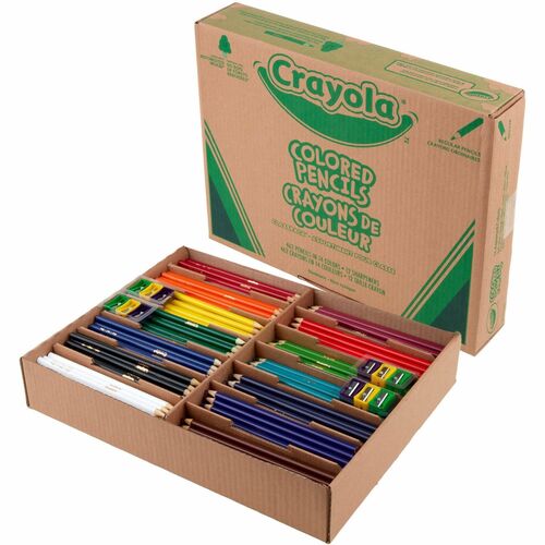 Crayola Pencils,Colored,14 Colors,w/Sharpeners,462/PK,AST