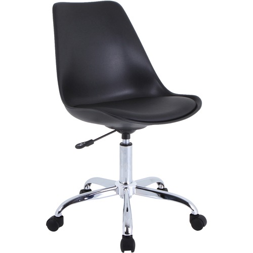 Nusparc Task Chair, PVC Shell, 23-7/8"x16-1/2"x32-5/8"-37-3/8", BK