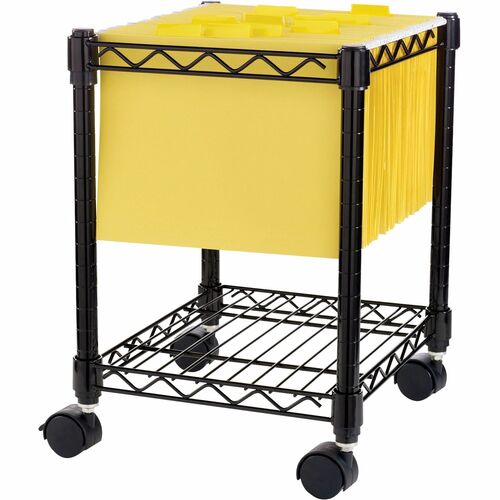 Nusparc Compact Filing Cart, Mobile, Shelf, 15-1/2"x14"x19-1/2", BK