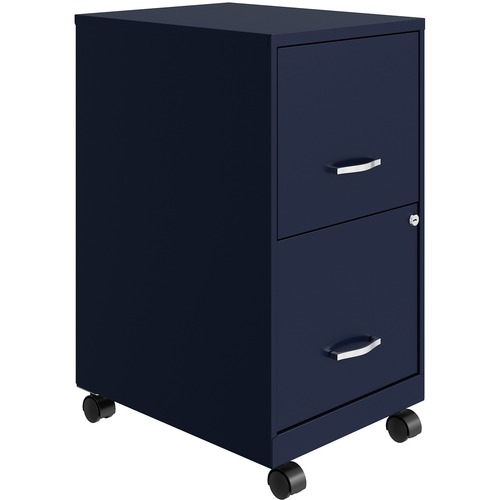 Nusparc File Cabinet,F/F,Mobile,Steel,14-1/4"x18"x26-1/2",Blue