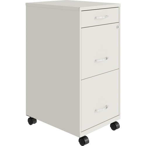 Nusparc File Organizer, 3-Drawer, B/F/F, 14-1/4"x18"x29-1/2", White
