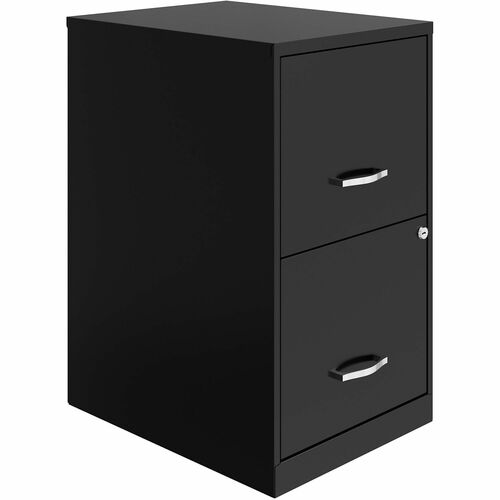 Nusparc File Cabinet, F/F, 2-Drawer, Steel, 14-1/4"x18"x24-1/2", BK