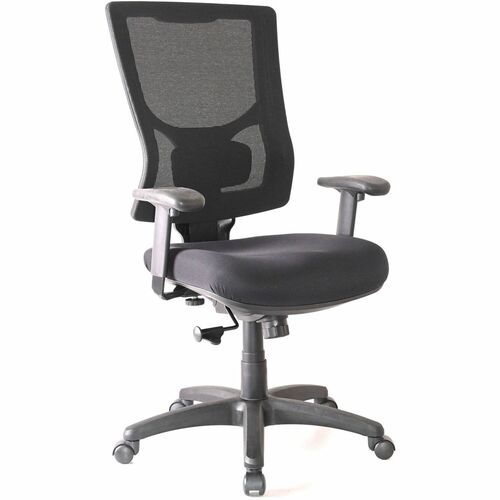 Lorell Hi-Back Chair,Mesh Back,20-7/8"x20-1/2"x40-1/2"-44",BK