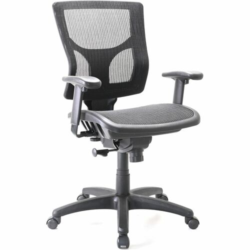 Lorell Chair,Mesh Seat/Back,19-5/16"x19-11/16"x35-1/2"-39-1/2",BK
