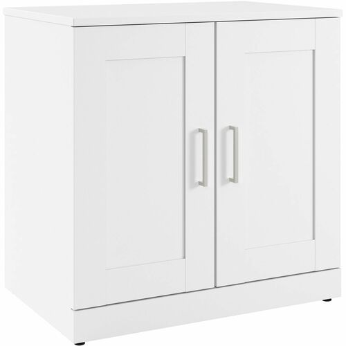 Bush Business Furniture Storage Cabinet,w/Doors,29.65"x19.37"x29.82",Pure White