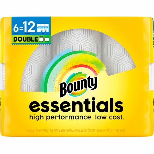 Procter & Gamble Commercial Paper Towels,Select-A-Size,Double Rolls,108 SH/RL,6 RL/PK,WE