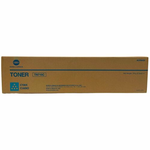 Konica Minolta Toner Cartridge, bizhub C750i, 45000 Page Yield, Cyan