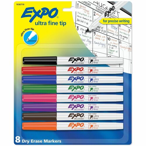 Newell Brands Dry Erase Markers, Ultra Fine, Nontoxic, 8/PK, AST
