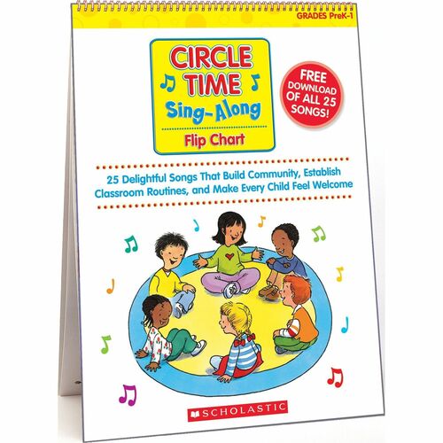 Scholastic Teaching Resources Flip Chart,25 Sing Along Songs,PreK-1st,Multi