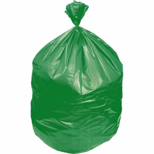 Heritage Bag Company Can Liners,Eco,LLDPE,0.8mil,40-45 Gal,40"x46",150/CT,GN Tint