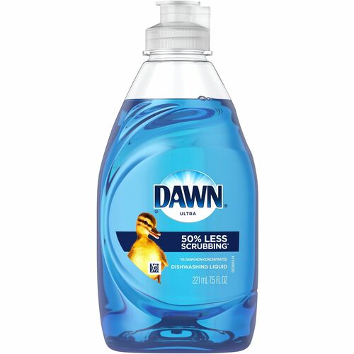 Procter & Gamble Commercial Dishwashing Soap,Liquid,Orig Scent,7.5oz,Blue