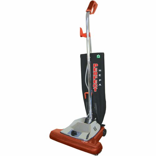 V.A.C. Vacuum,Upright,HEPA Filter,870-Watt,50'Cord,16" Path,BK/RD
