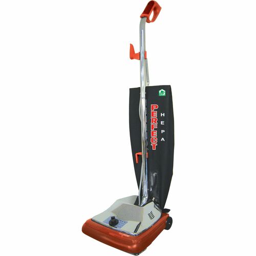 V.A.C. Vacuum,Upright,HEPA Filter,870-Watt,50'Cord,12" Path,BK/RD