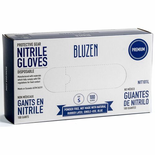 Remcoda, LLC Gloves,Disposable,Powder-Free,Nitrile,Small,100/BX,BE