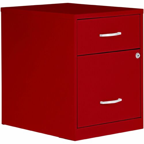 Nusparc File Cabinet, B/F, 2-Drawer, Steel, 14-1/4"x18"x19", Red