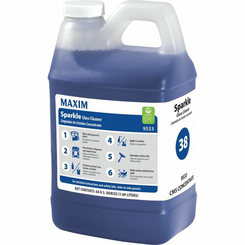 Midlab Inc Cleaner,f/Glass,Concentrate,64oz,4/CT,BE